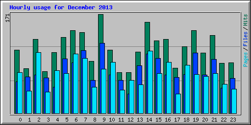 Hourly usage for December 2013